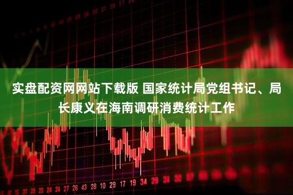 实盘配资网网站下载版 国家统计局党组书记、局长康义在海南调研消费统计工作