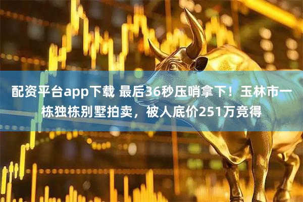 配资平台app下载 最后36秒压哨拿下!玉林市一栋独栋别墅拍卖,被人底价251万竞得